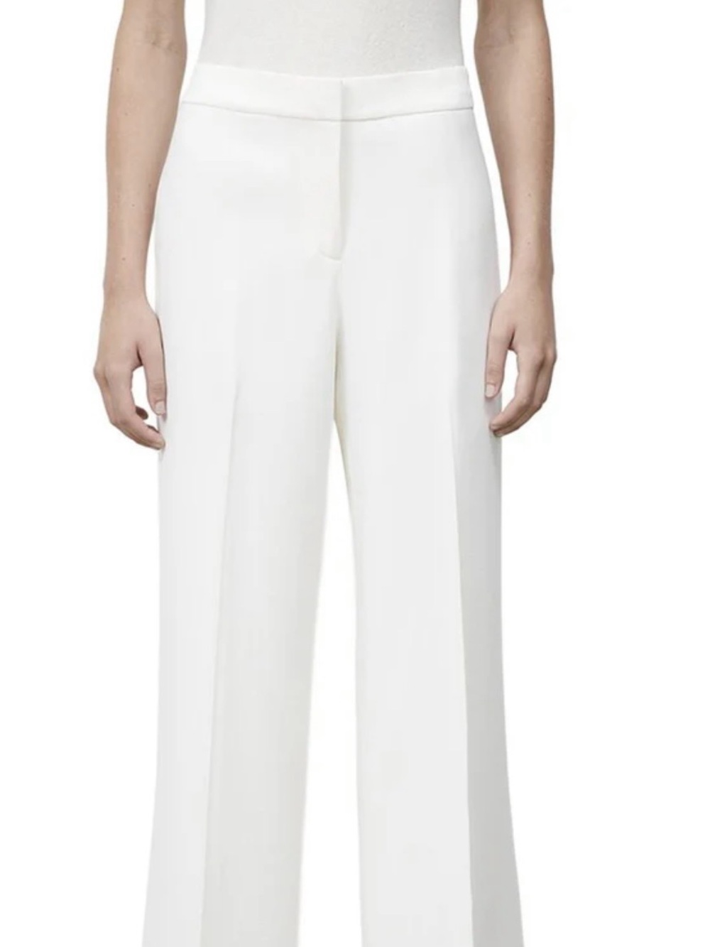 Lafayette 148 New York Women's Pants Wide Leg Dalton Trousers In Cloud size 10 - Picture 3 of 16